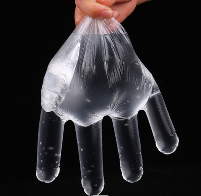 Les gants en plastique jetables transparents de LDPE imperméabilisent pour le restaurant