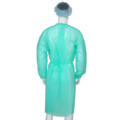Respirable non pelucheux non tissé de robes jetables d'isolement pour l'hôpital