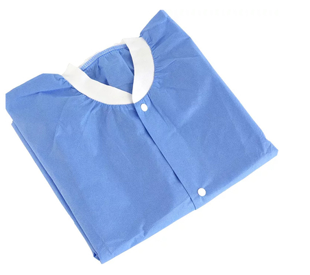 Manteau jetable non pelucheux de laboratoire, résistant à l'eau non tissé chirurgical de robe