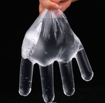 Gants jetables imperméables de pe, gants en plastique de manipulation des aliments pour le ménage