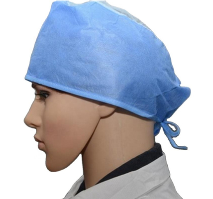 Chapeau non tissé jetable de Spunbond pour l'infirmière chirurgicale 20g 25g 30g