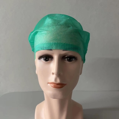Docteur jetable Cap, chapeau non tissé de pp 20GSM d'agrafe avec l'élastique