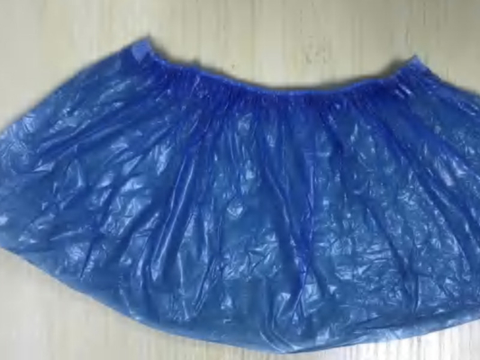 Couverture jetable de chaussure de HDPE avec la taille bleue blanche de la couleur verte 41cm 45cm