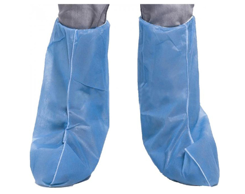 Les bottes jetables adaptées aux besoins du client de SMS couvrent la couleur bleue d'élastique