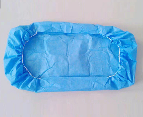 Draps adaptés jetables bleus écologiques avec 2 élastiques