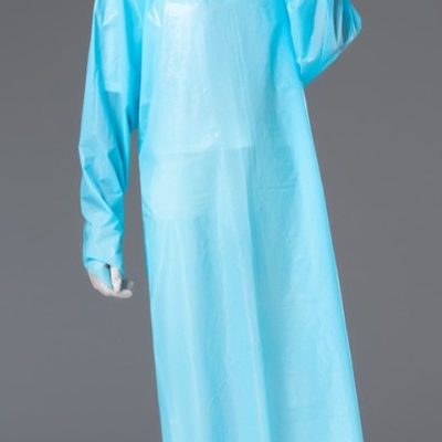 16-45gsm robes d'isolement jetables attache la robe d'isolement Sms