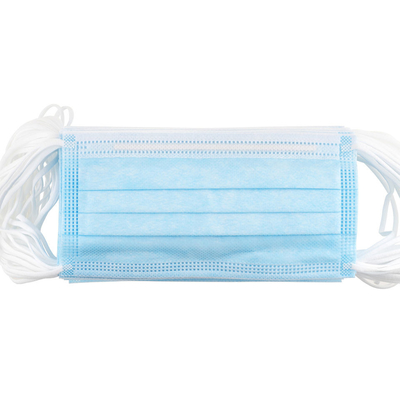 Masque protecteur protecteur jetable adulte médical 3 plis respirables avec des boucles d'oreille
