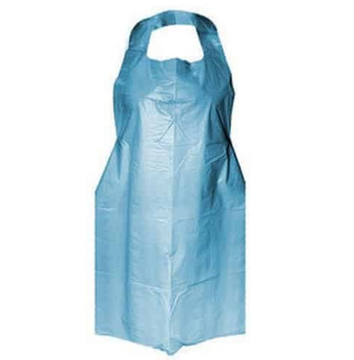 Anti épaisseur de la barrière 0.04MM de tablier en plastique jetable bleu léger